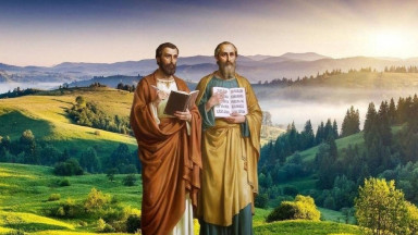 «Беседа апостолов Петра и Павла» Рембрандт ван Рейн, 1628 г. Мельбурн. Национальная галерея Виктории