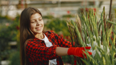 Девушка с цветами 2